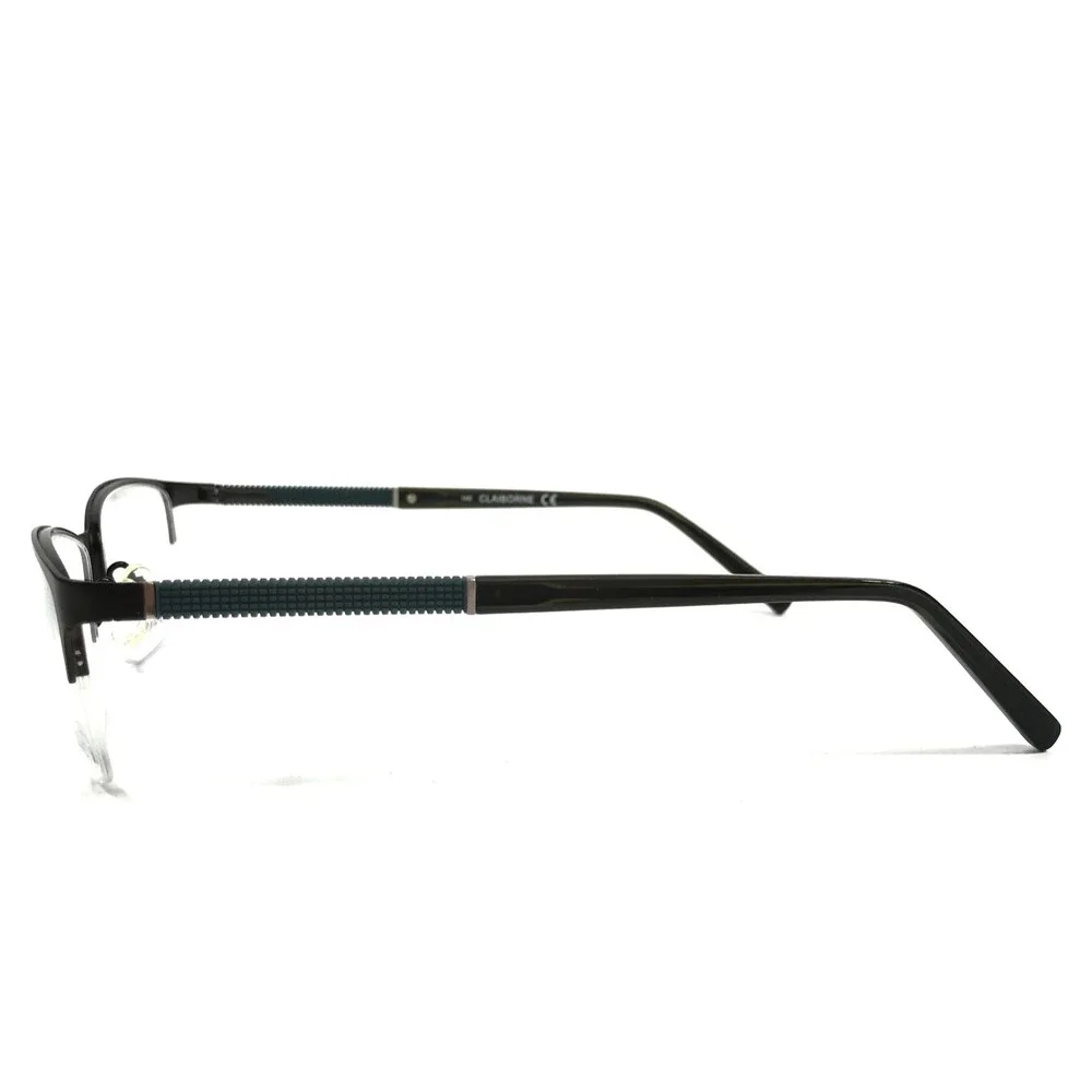 Claiborne Eyeglasses Frames CB225 0DT8 Black Green Olive Half Rim 53-17-140